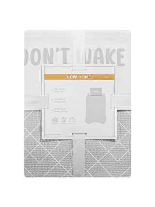 Açık Gri Baskılı