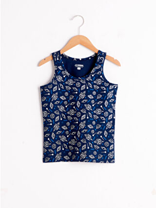 Navy Printed
