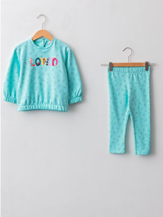 Aqua Green Printed