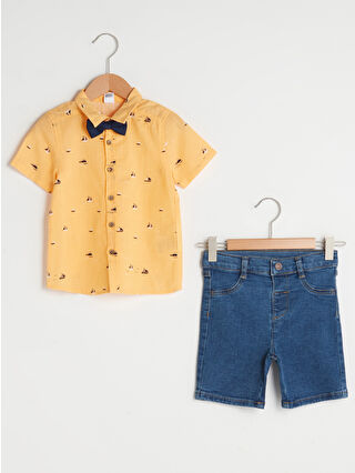 Pastel Orange Printed