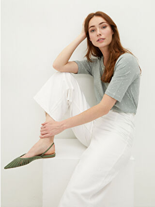 Nane Yeşili Baskılı