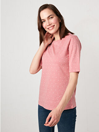 Koyu Pembe Baskılı