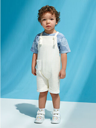 Açık Mavi Baskılı