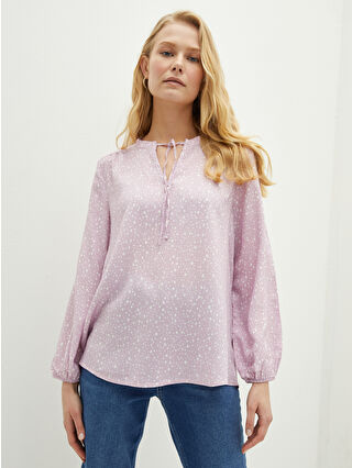 Uçuk Pembe Baskılı