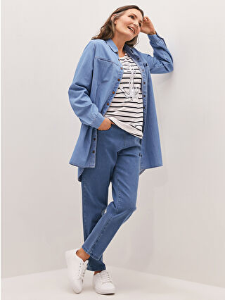 Açık Taş Rengi Yıkamalı