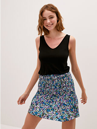 لون أزرق باهت مطبوع