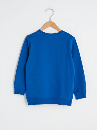 LCW Kids Bisiklet Yaka Baskılı Uzun Kollu Erkek Çocuk Sweatshirt