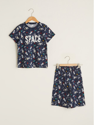 Navy Printed