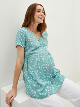 Açık Suyeşili Baskılı