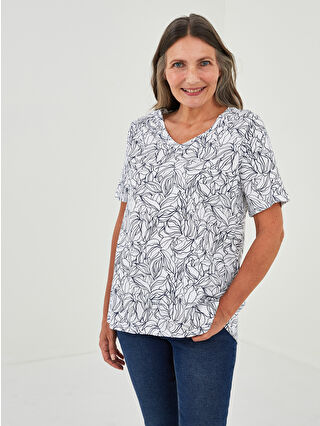 White Printed