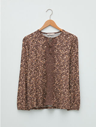 Açık Kahverengi Baskılı