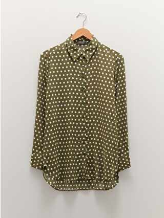 Zeytin Yeşili Baskılı