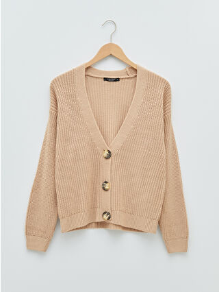 LCW Vision V-Neck Straight Long Sleeve Knitwear Women's