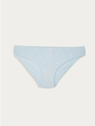 Açık Mavi Baskılı