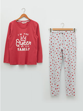 Grey Melange Printed