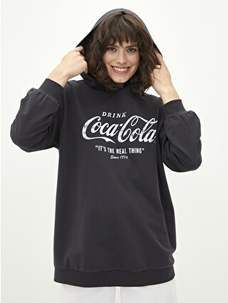 LCW Vision Hoodie Coca Cola Printed Long Sleeve Women's Sweatshirt