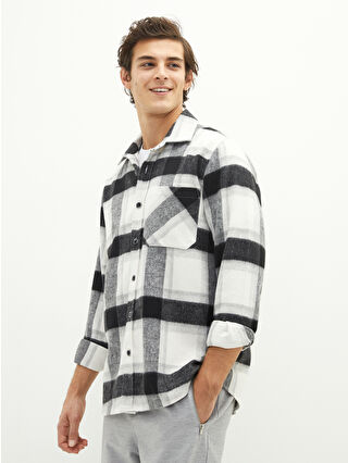 XSIDE Regular Fit Long Sleeve Plaid Men's Flannel Shirt