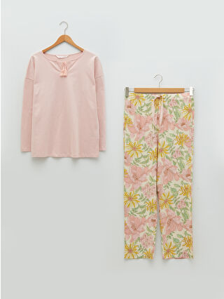 Uçuk Pembe Baskılı