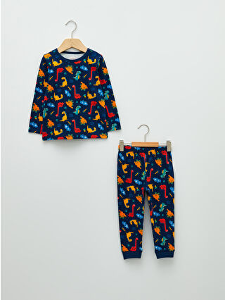 Açık Lacivert Baskılı