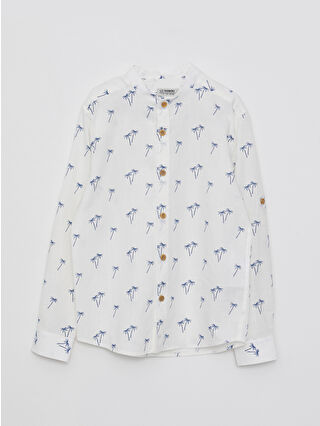 لون أبيض مطبوع