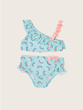 Açık Turkuaz Baskılı