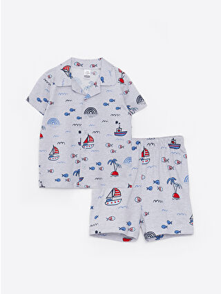Grey Melange Printed