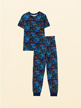 Navy Printed