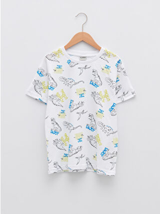 لون أبيض مطبوع