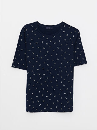 Dark Blue Printed