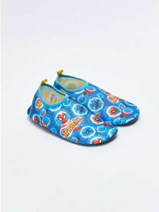 Açık Mavi Baskılı