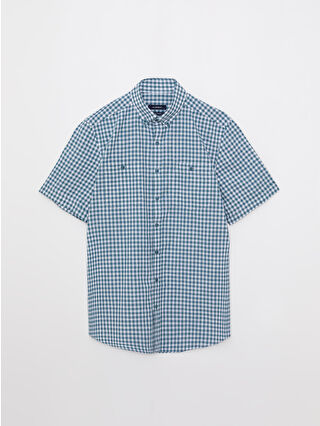 Dull Turquoise Checked