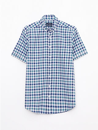 Dull Turquoise Checked
