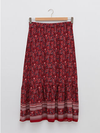 Koyu Kırmızı Baskılı