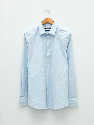 لون أزرق باهت مطبوع