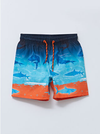 لون أزرق باهت مطبوع