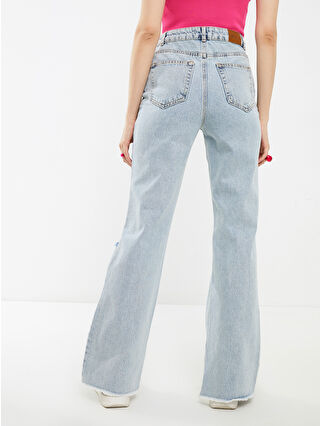 XSIDE Straight Fit Pocket Detailed Women's Jean Trousers