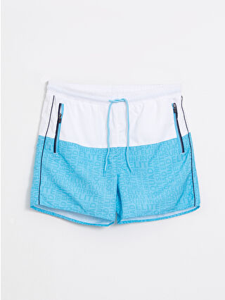 لون أزرق باهت مطبوع