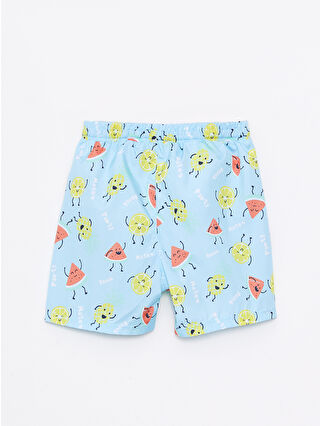 Açık Mavi Baskılı