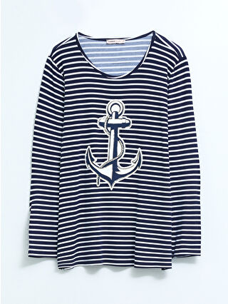 Navy Printed