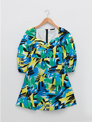 لون أزرق باهت مطبوع