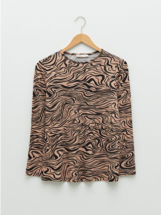 Açık Kahverengi Baskılı