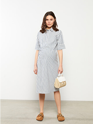 Chemise Maternité Motherhood Maternity - Rayures Roses, Manches Courtes, Taille S