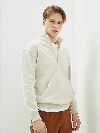 XSIDE Oversize Stand Up Collar Long Sleeve Men's Sweatshirt