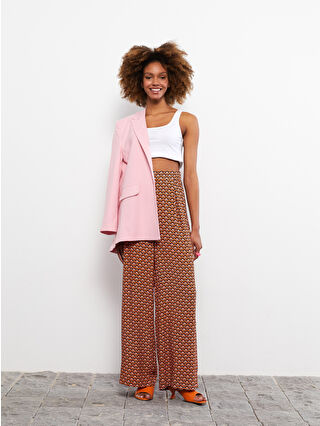 لون باستيل برتقالي مطبوع