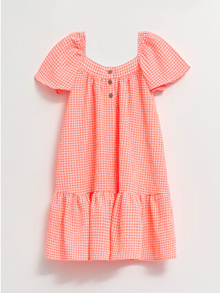 Bright Orange Checked