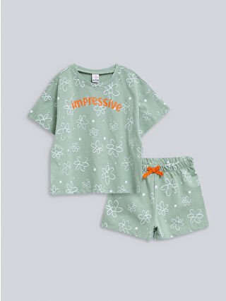 Pastel Green Printed