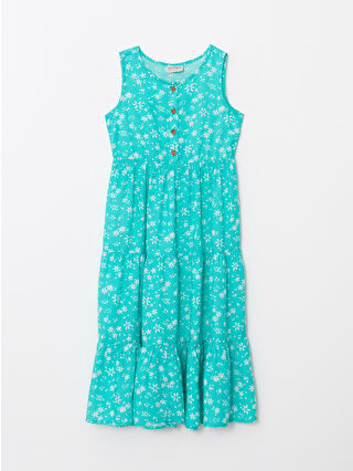 Koyu Turkuaz Baskılı