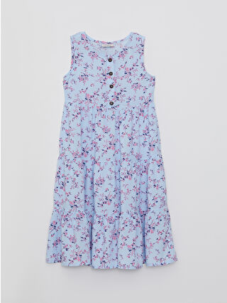 Açık Mavi Baskılı