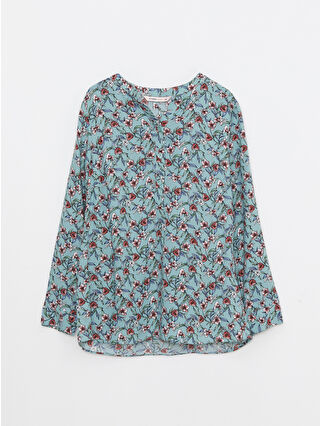 Light Aqua Green Printed