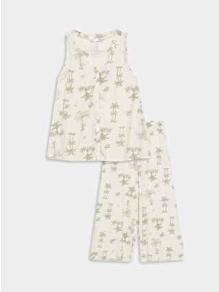 Açık Bej Baskılı